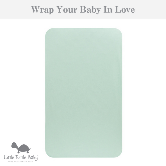 Rectangle Cot Fitted Sheet (Woven Cotton): Mint