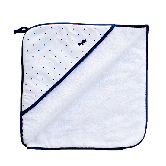 Little Turtle Baby, Hooded Towel, Soft on babies` skin, 100% Cotton Terry towelling and Cotton Jersey Towelling lined hood for extra comfort and absorbency, Traditional square style; size – 80cm x 80cm