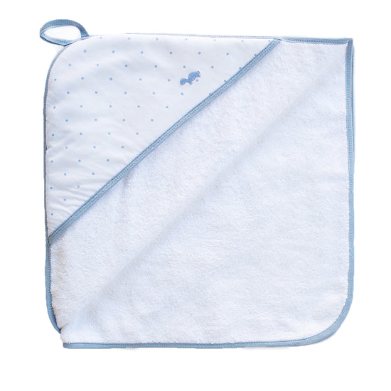 Little Turtle Baby, Hooded Towel, Soft on babies` skin, 100% Cotton Terry towelling and Cotton Jersey Towelling lined hood for extra comfort and absorbency, Traditional square style; size – 80cm x 80cm