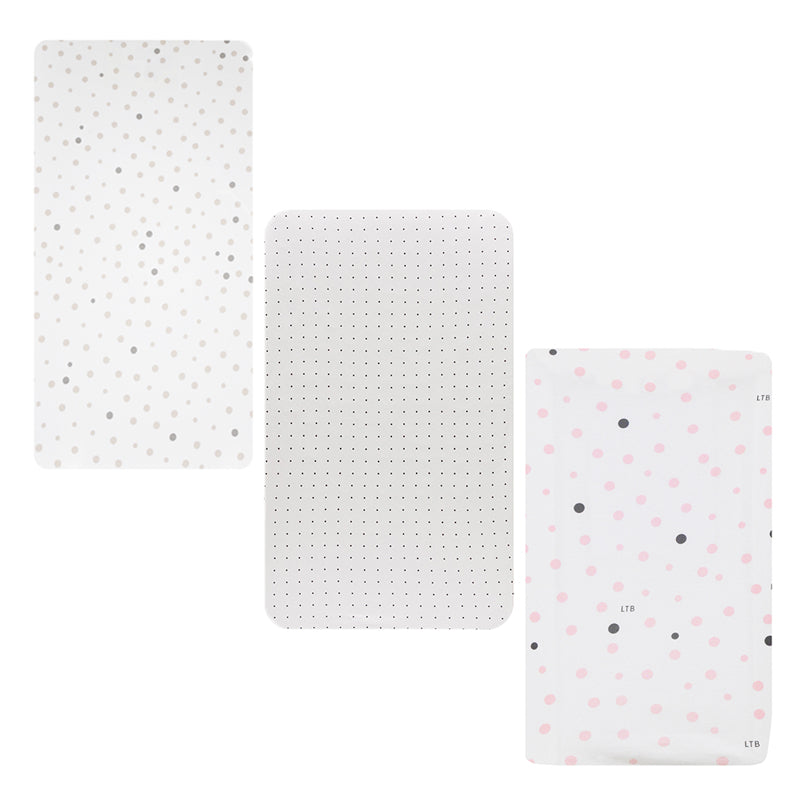 Little Turtle Baby, Rectangle Cot Fitted Sheet Pack, Save with bundle packs, soft on babies` skin, Size: 77cm x 132cm x 19cm, premium 100% Cotton