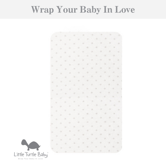 Rectangle Cot Fitted Sheet (Jersey Cotton): Grey Stars