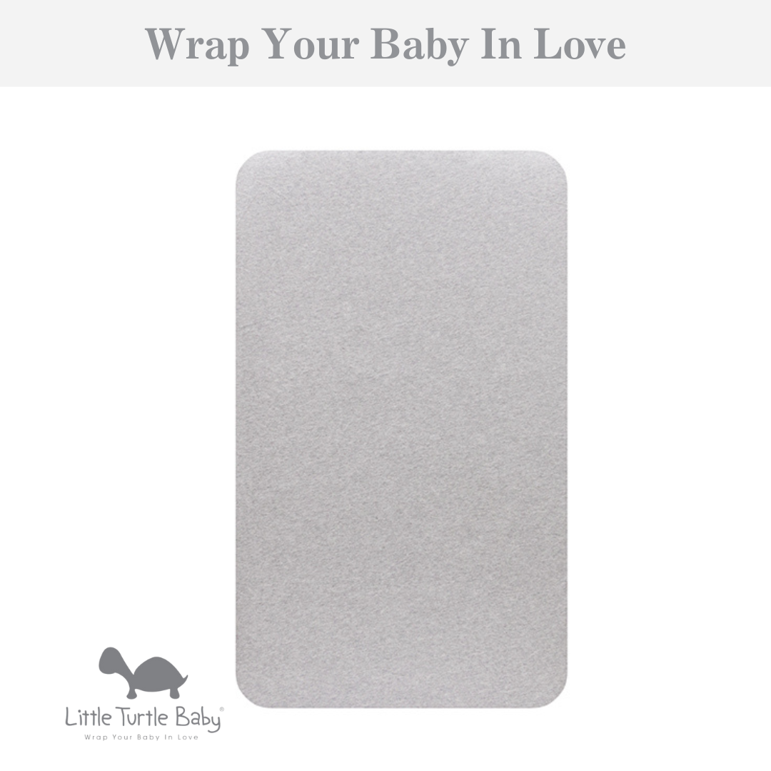 Rectangle Cot Fitted Sheet (Jersey Cotton): Soft Grey Marle