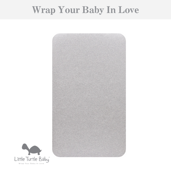 Rectangle Cot Fitted Sheet (Jersey Cotton): Soft Grey Marle