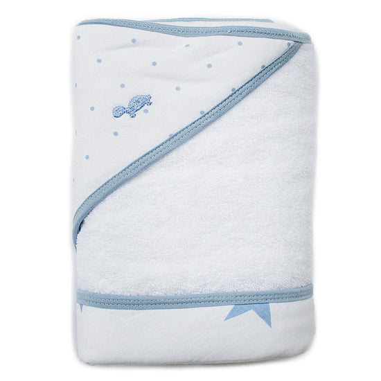 Little Turtle Baby, Hooded Towel, Soft on babies` skin, 100% Cotton Terry towelling and Cotton Jersey Towelling lined hood for extra comfort and absorbency, Traditional square style; size – 80cm x 80cm